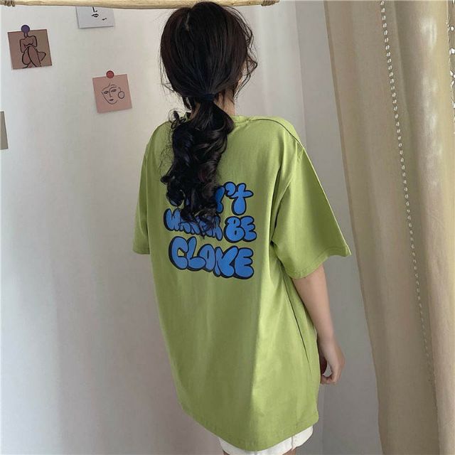 Áo thun tay lỡ Unisex Cô bé trà sữa ( Cô gái )