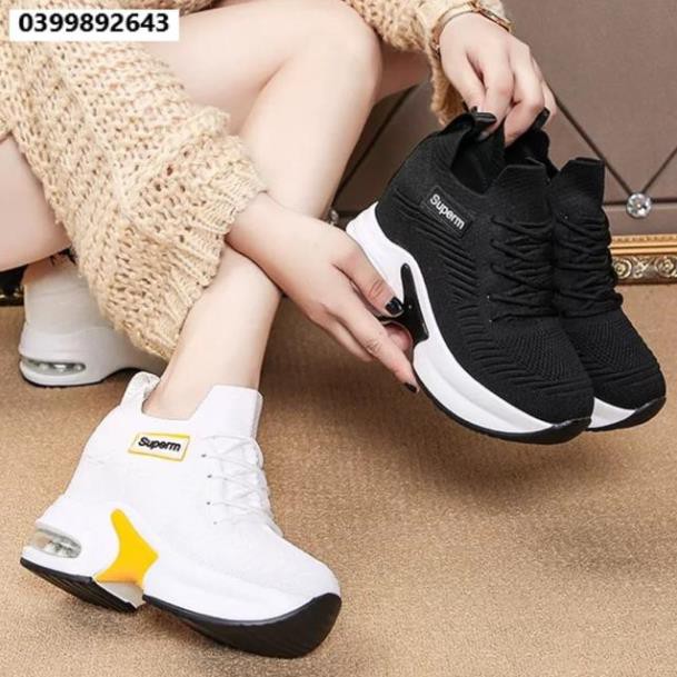 Giầy Thể Thao Thời Trang Đế Độn nâng chiều cao nữ cao 10 phân cực chất và cực êm ( Hàng ORDER)