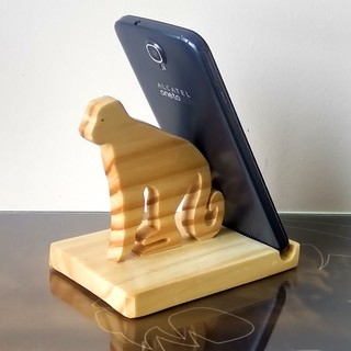 Giá đỡ điện thoại bằng gỗ CON KHỈ GDG009