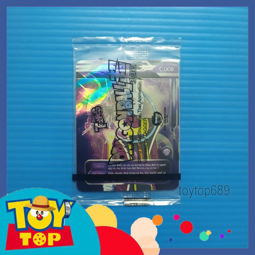 Thẻ bài Toonies Dragon Ball Super - Thế giới vô cực - Thẻ đặc biệt, thẻ song đấu có seal