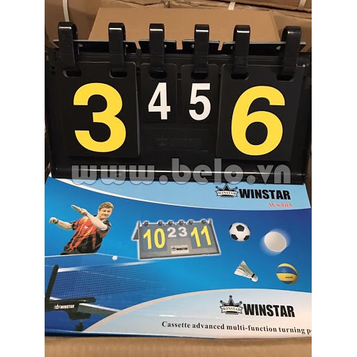 Bảng điểm lật tay-bảng tính điểm thể thao bóng chyền- cầu lông- bóng bàn WINSTAR chính hãng