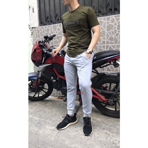 [HÌNH THẬT] Quần Jogger Da Cá 3 Màu Chất Liệu Co Giãn