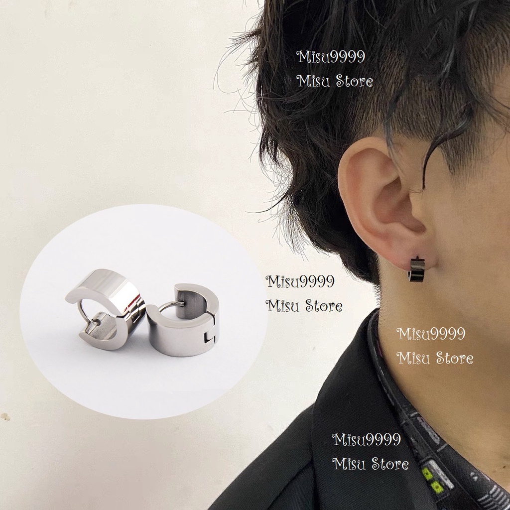 Khuyên titan tròn dẹt lớn basic