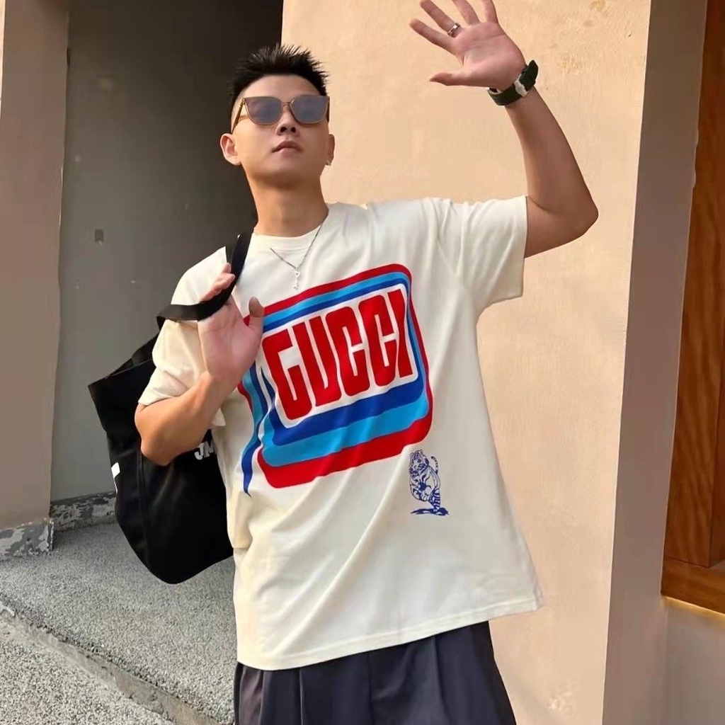 ! Gucci! Áo Thun Dài Tay Thiết Kế Thoải Mái Thời Trang