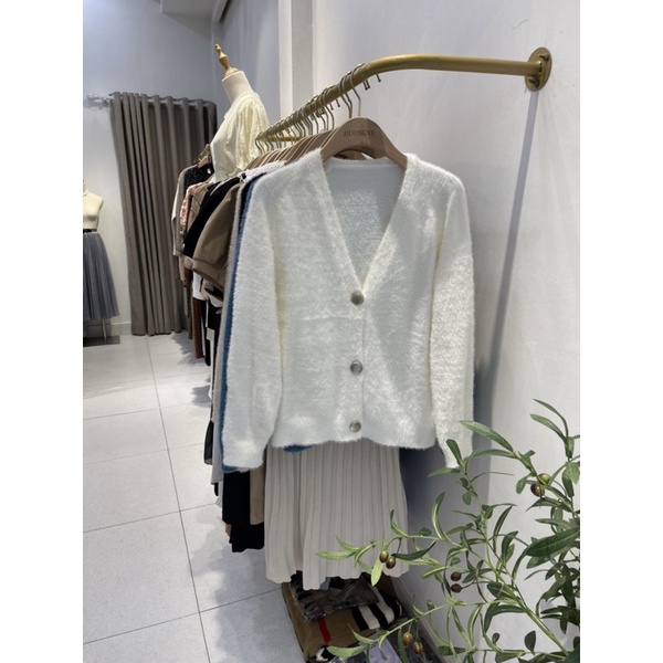 Cardigan len lông cúc đồng