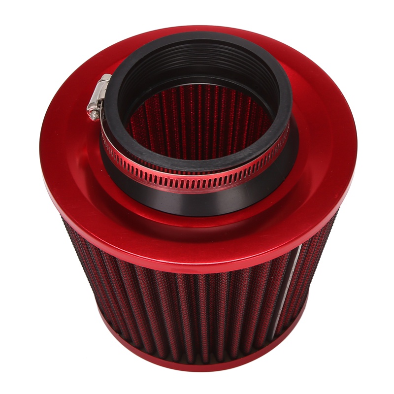 Bộ Lọc Không Khí Công Suất Cao Hình Nón Lưới Màu Đỏ Thông Dụng Cho Xe Hơi
