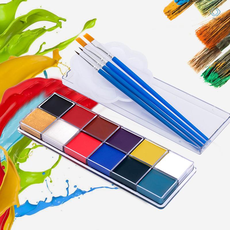 Bảng 12 màu sơn dầu thân thiện với da với 1 bảng màu kèm 4 cọ trang điểm
 | BigBuy360 - bigbuy360.vn