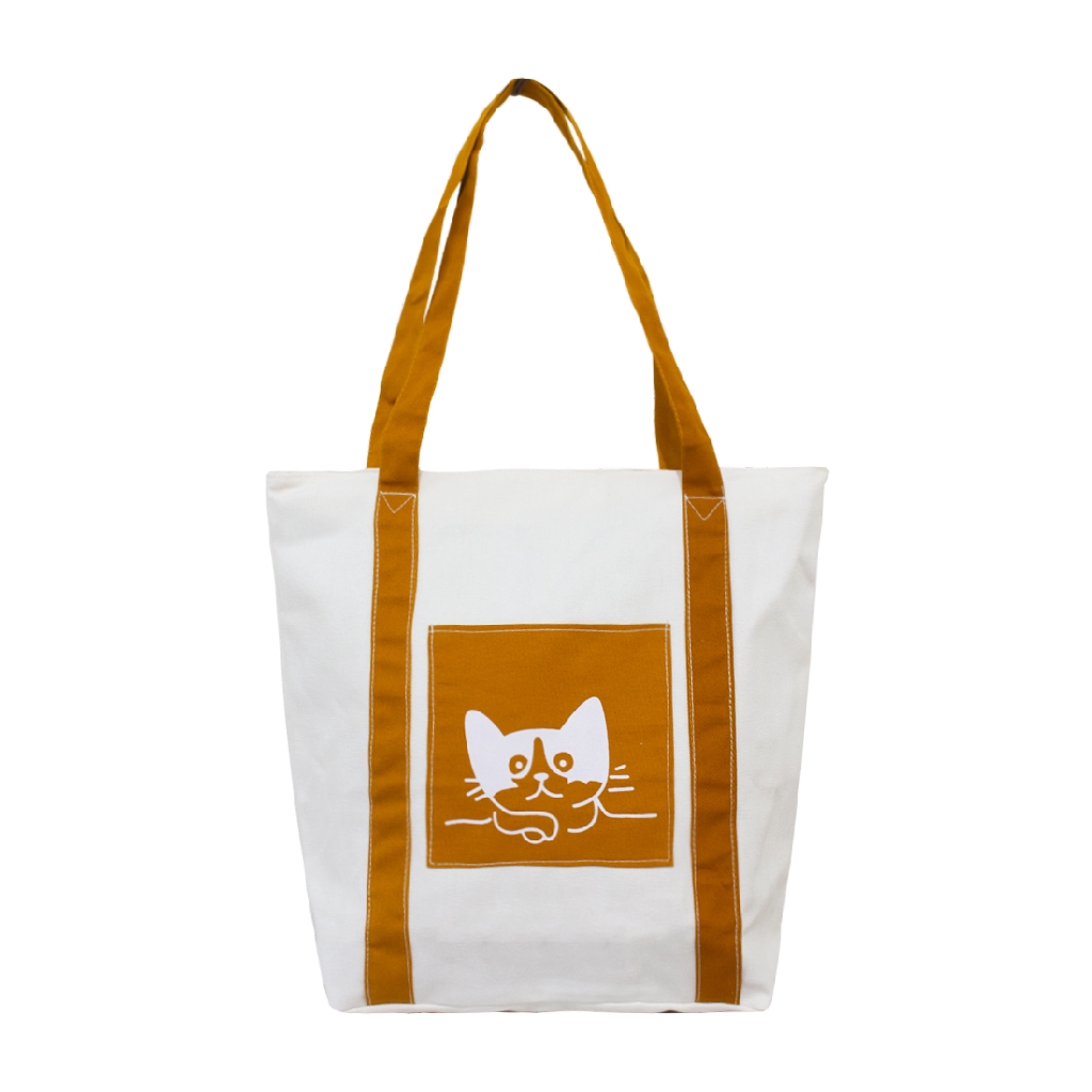 Túi Vải Đeo Vai Tote Bag XinhStore Hình Mèo Cao Cấp