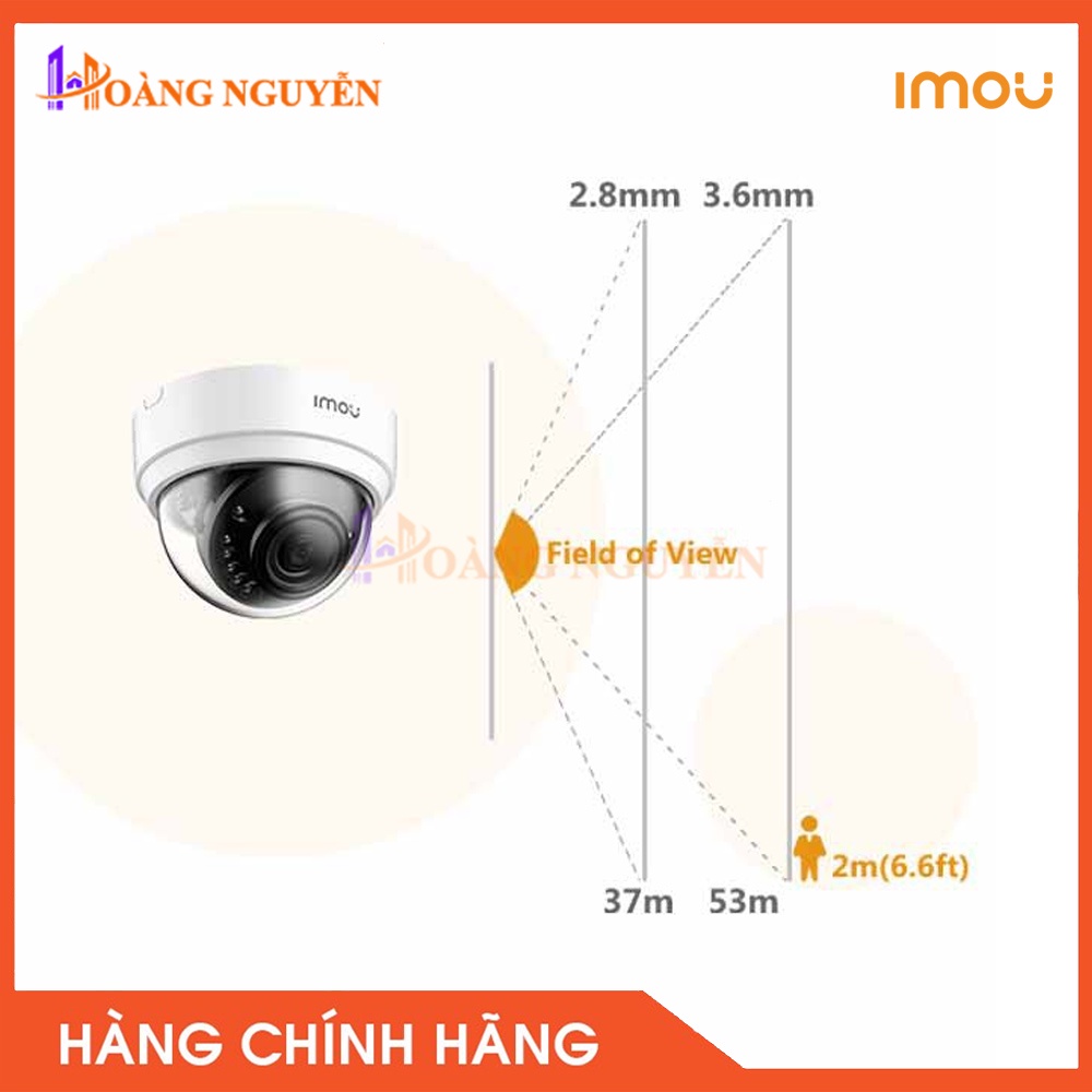 [NHÀ PHÂN PHỐI] Camera IP Wif IMOU IPC-D22P Imou 2.0 Megapixel - Chống Nhiễu, Tầm Xa Hồng Ngoại 20m, Chế Độ Ngày Và Đêm