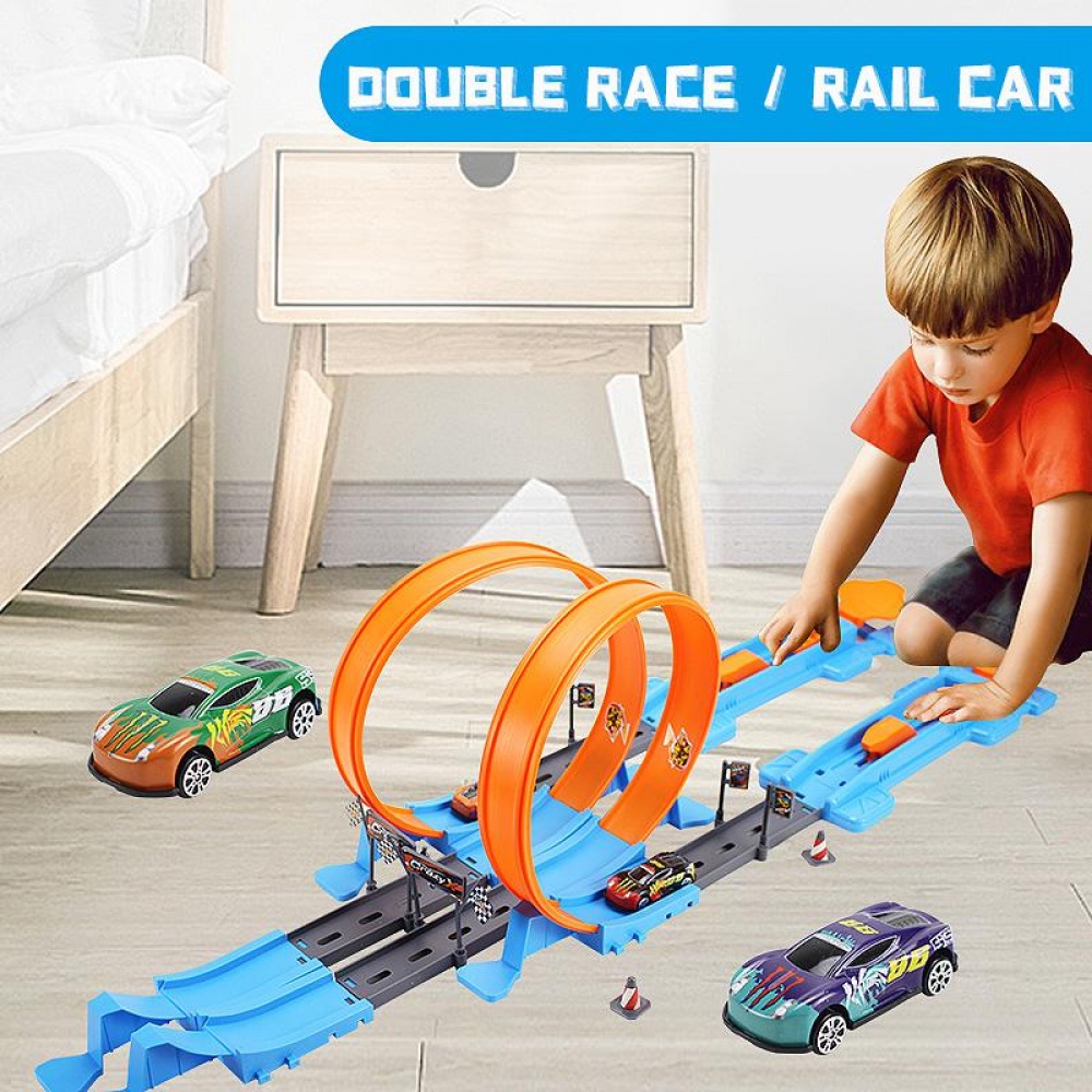 LazToy Bộ Bánh Xe Đua Bán Chạy 40 Chiếc Bộ Đồ Chơi Xe Lửa Thomas Train Builder Tự Làm Hotwheels Eject Đường Sắt Xe Đồ Chơi Thiết Lập, Thanh Ray Tốc Độ Điện Hai Lớp Lắp Ráp Xe Đồ Chơi Gốc Đồ Chơi Quà Sinh Nhật Cho Bé Trai Và Bé Gái Tuổi Teen