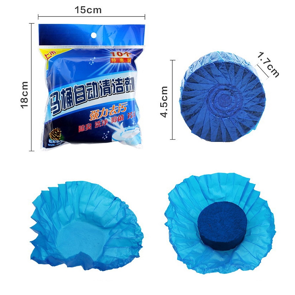 Viên thả bồn cầu Khử Mùi Tẩy Bồn Cầu Thế Hệ Mới 2X, Viên Thả Toilet Diệt Khuẩn,Tẩy Sạch Vệ Sinh Vết Bám Bẩn 88292