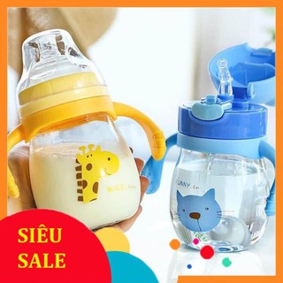 BÌNH UỐNG NƯỚC VÀ SỮA tai mèo 320ml