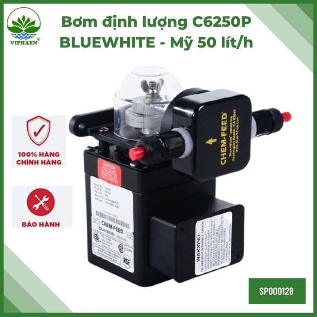 [Chính hãng USA] Bơm định lượng hóa chất BLUEWHITE C6250P Mỹ 50 lít/giờ