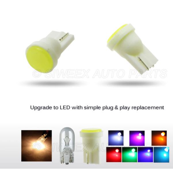 (T10 COB 1smd) Combo 5 bóng đèn Led T10 xe máy ô tô nhỏ gọn như zin