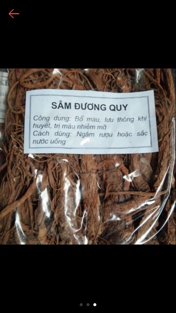 Sâm đương quy sấy khô.đóng túi 500g