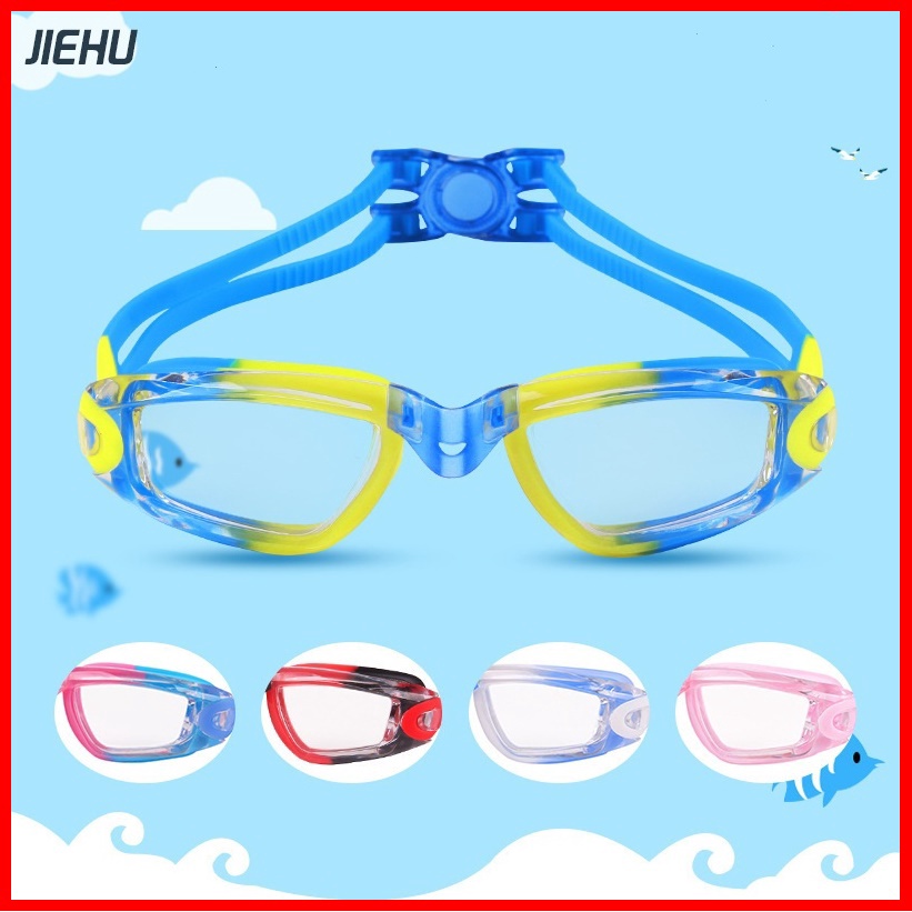 Kính bơi chống nước cao cấp cho bé 5-16 tuổi JIEHU 360 góc nhìn, hạn chế sương mờ
