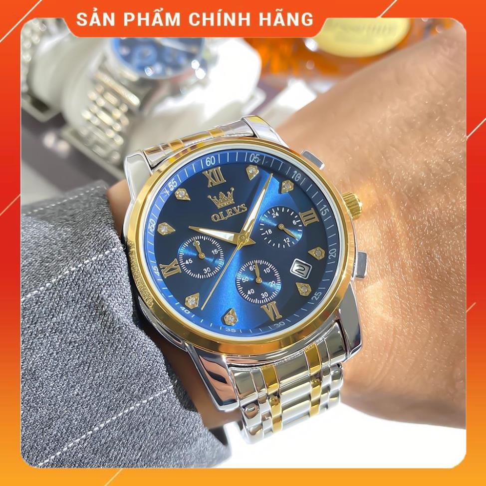 Đồng hồ OLEVS 2858 nam đa chức năng thời trang dây đeo bằng thép không gỉ
