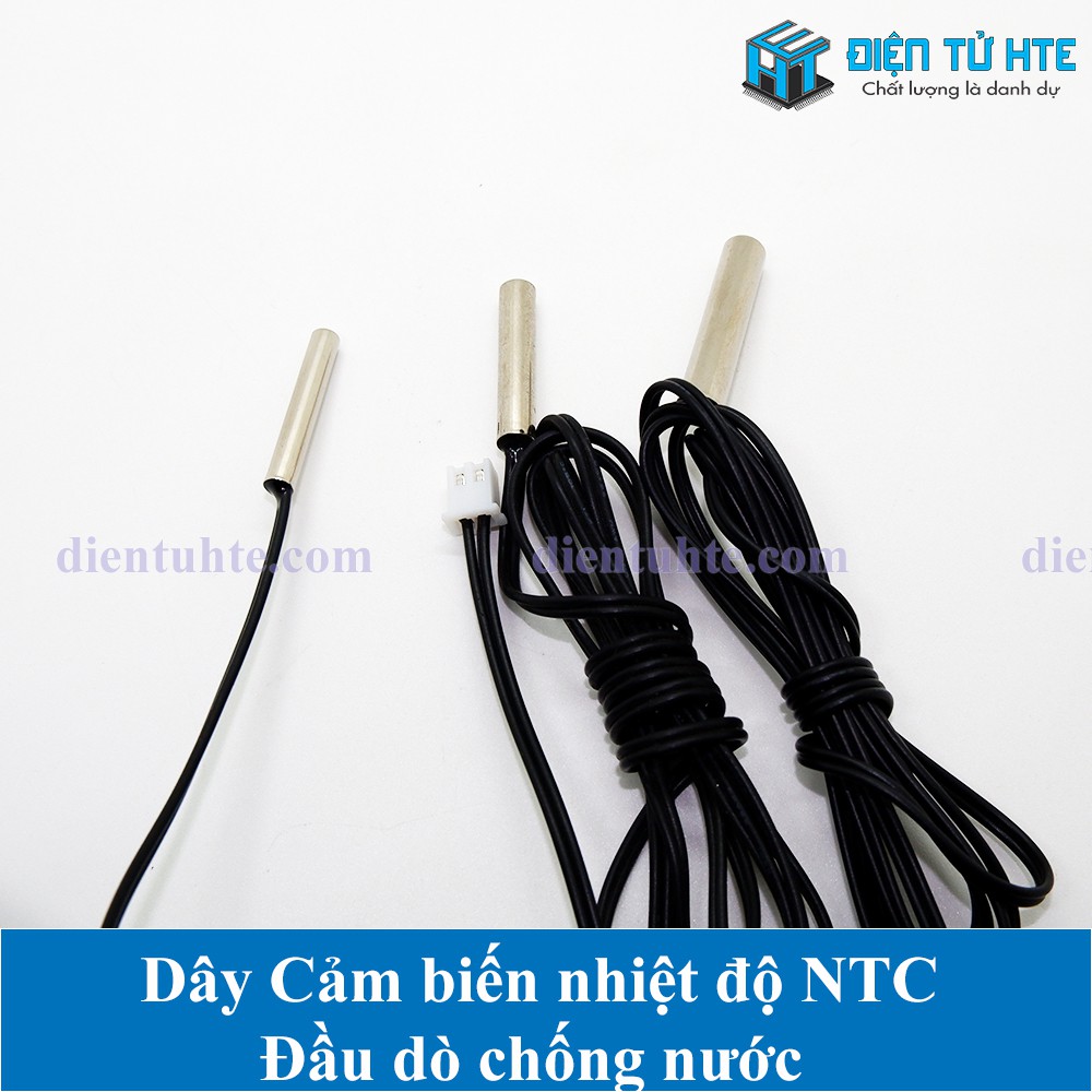 Dây cảm biến nhiệt độ NTC 10K 1% B3435 đầu dò 4x25mm 5x25mm 6x30mm [HTE Quy Nhơn CN2]