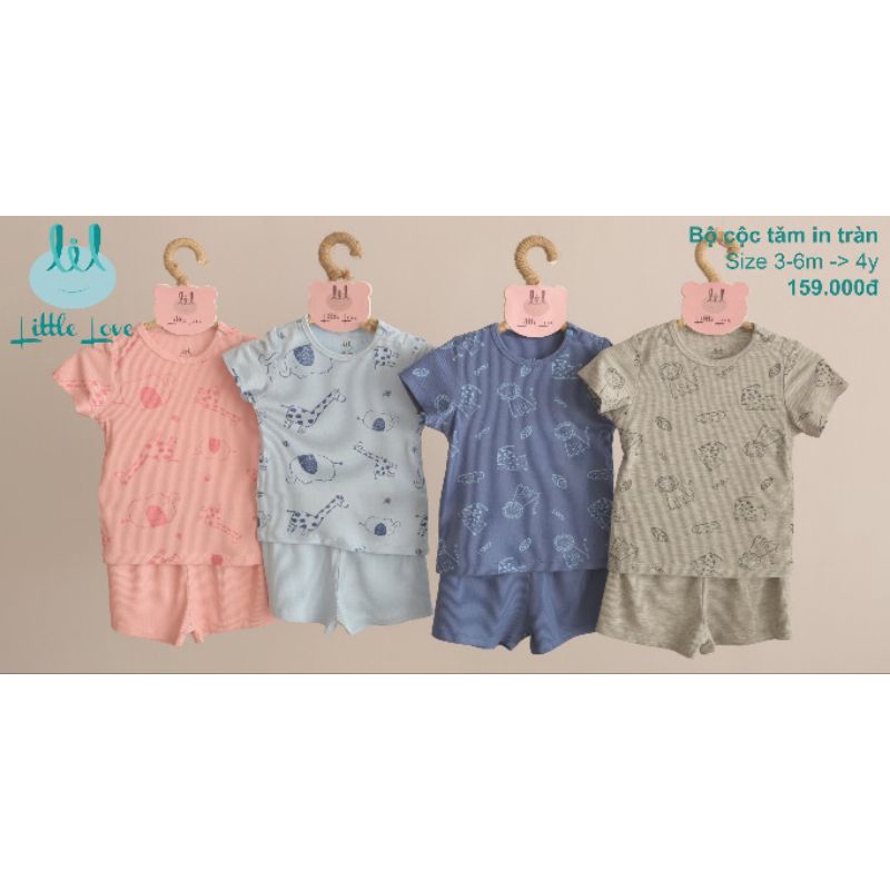 Lil little love - Bộ ba lỗ kẻ vải petit Lil little love cho bé 7-18kg