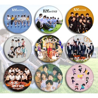 Huy hiệu in hình nhóm nhạc nam TNT Thời Đại Thiếu Niên Đoàn idol thần tượng phụ kiện cài áo túi xinh xắn