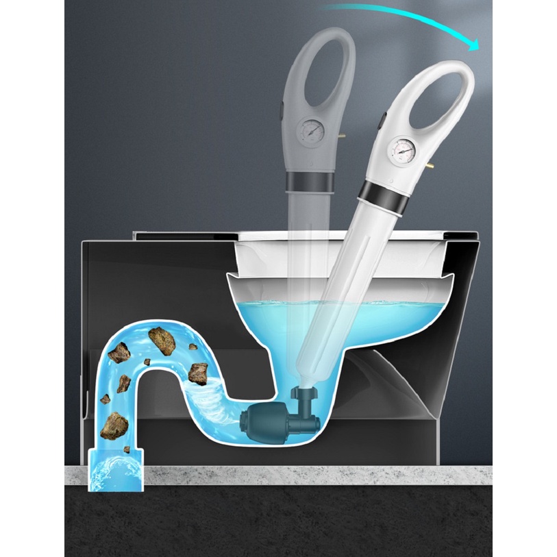 Dụng cụ thông tắc bồn cầu áp lực siêu mạnh nhanh chóng với thao tác cực kỳ đơn giản