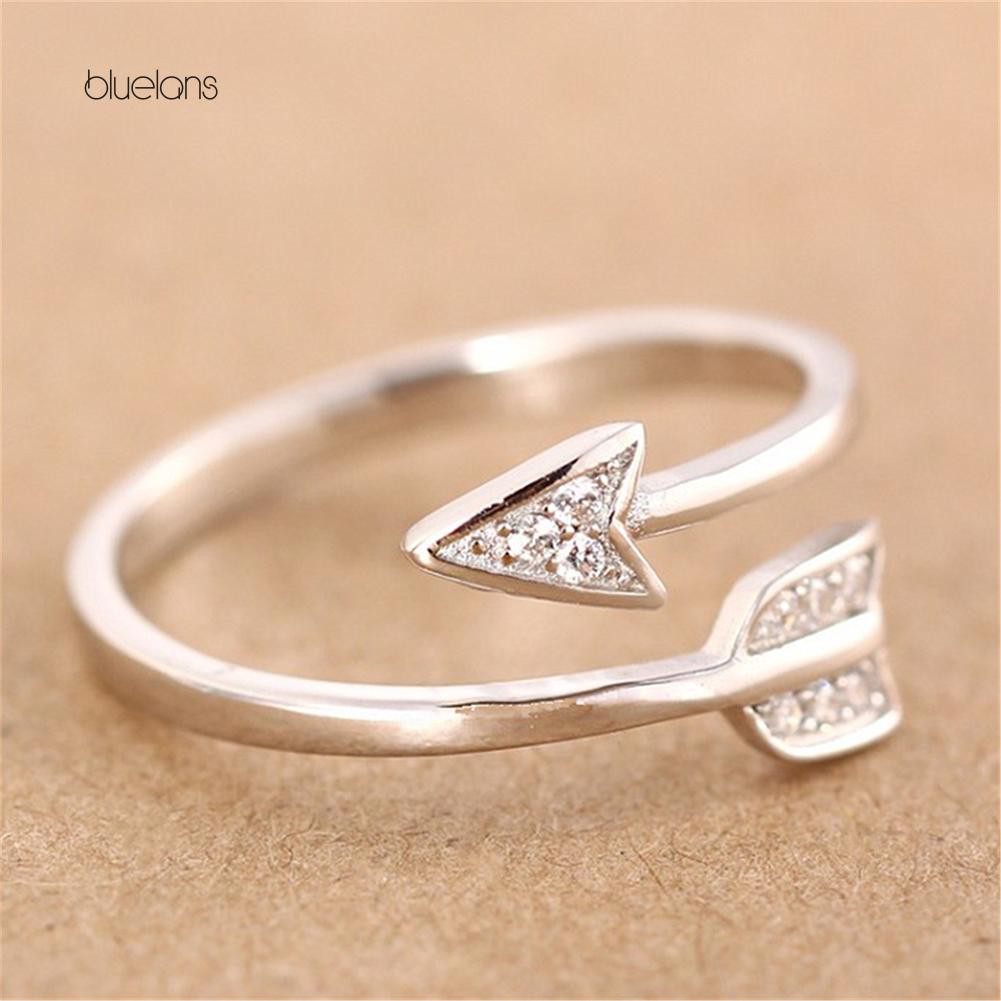 Nhẫn Đôi Hình Mũi Tên Đính Đá Thời Trang Cho Nam Nữ