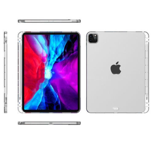 Ốp Máy Tính Bảng Silicon Mềm Trong Suốt Chống Sốc Có Ngăn Đựng Bút Cho Apple Ipad Pro 11 "2020 Giá Đỡ