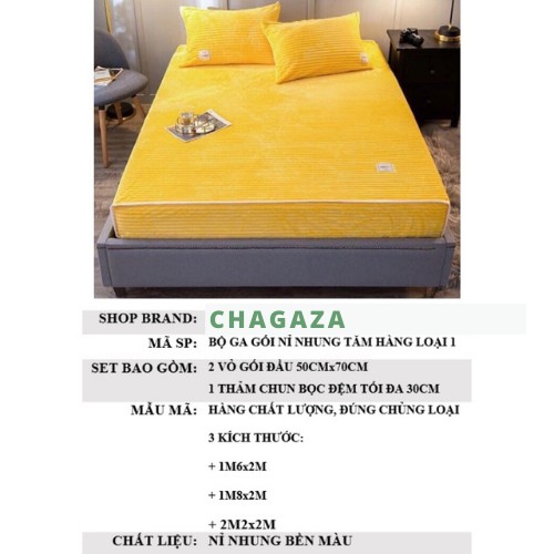 BỘ GA GỐI NỈ NHUNG TĂM HÀNG LOẠI 1