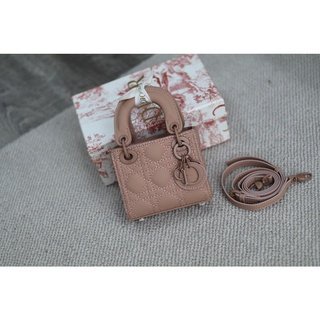 Túi Xách .D.i.o.r. .l.a.d.y. Matte micro bag hồng nude