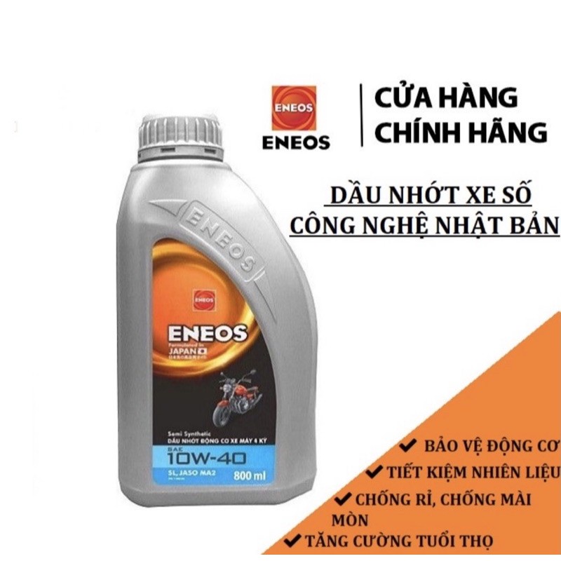 Dầu Nhớt Xe Số ENEOS SL-10W40 800ML Dành cho xe côn tay -phân khối lớn chạy cực bốc