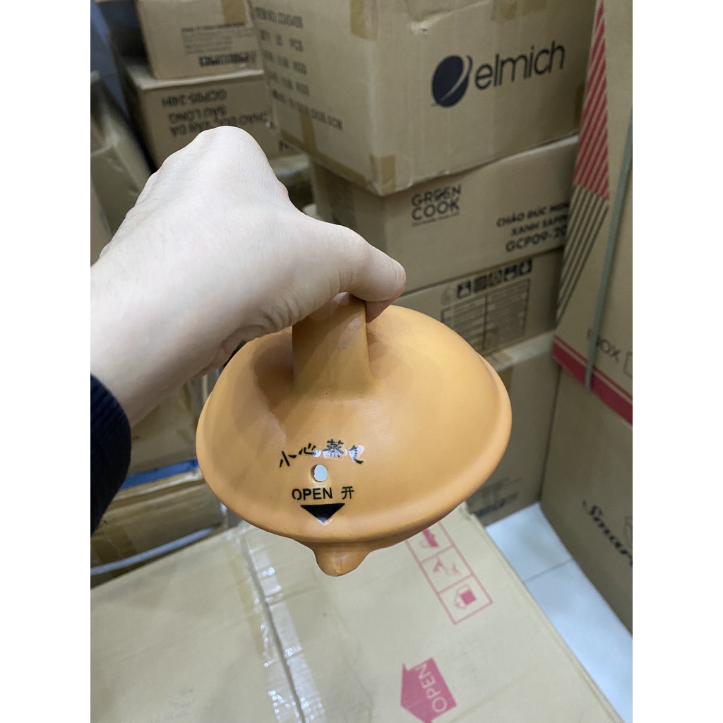 Nắp siêu sắc thuốc điện tự động cu tý màu gạch fujika-linh kiện lẻ