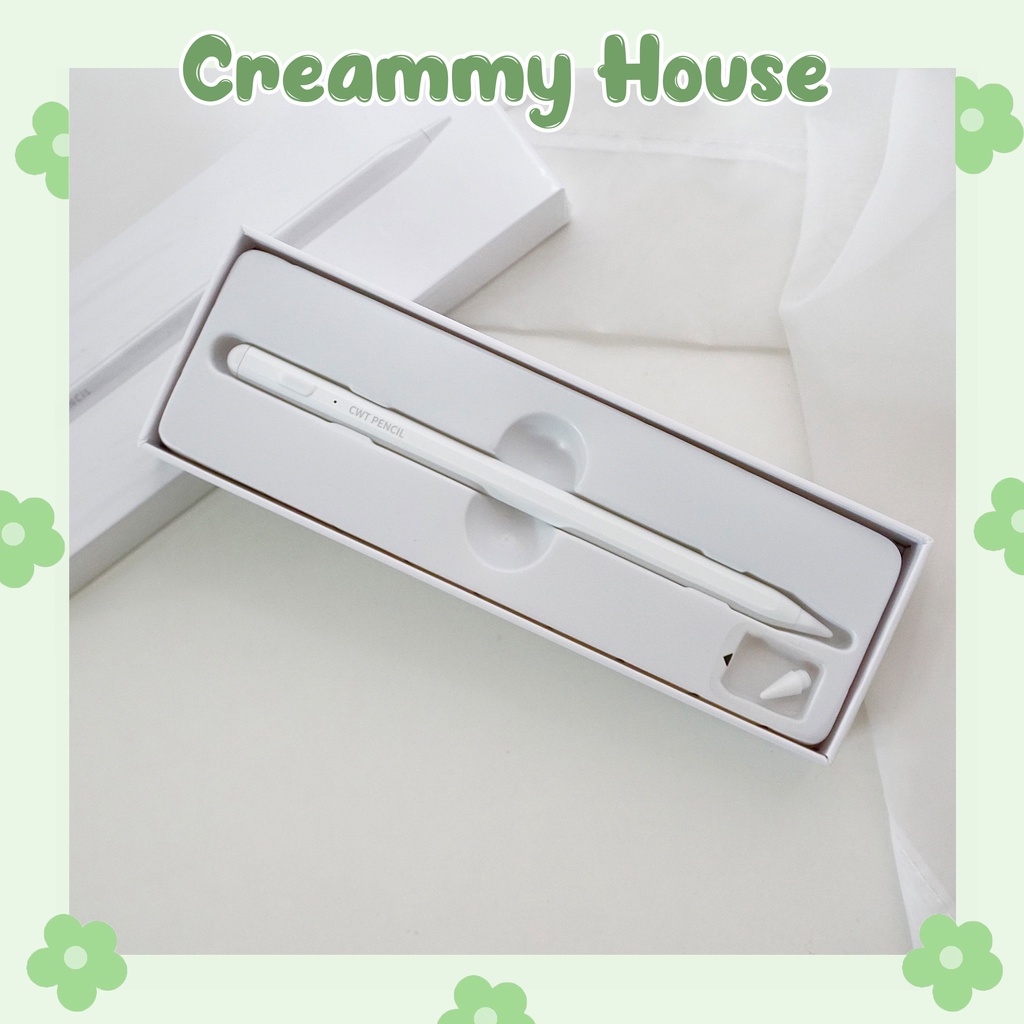 Bút cảm ứng CWT pencil version 2.0 có cảm ứng chống chạm nhầm, hiển thị pin,  hỗ trợ trên các dòng m