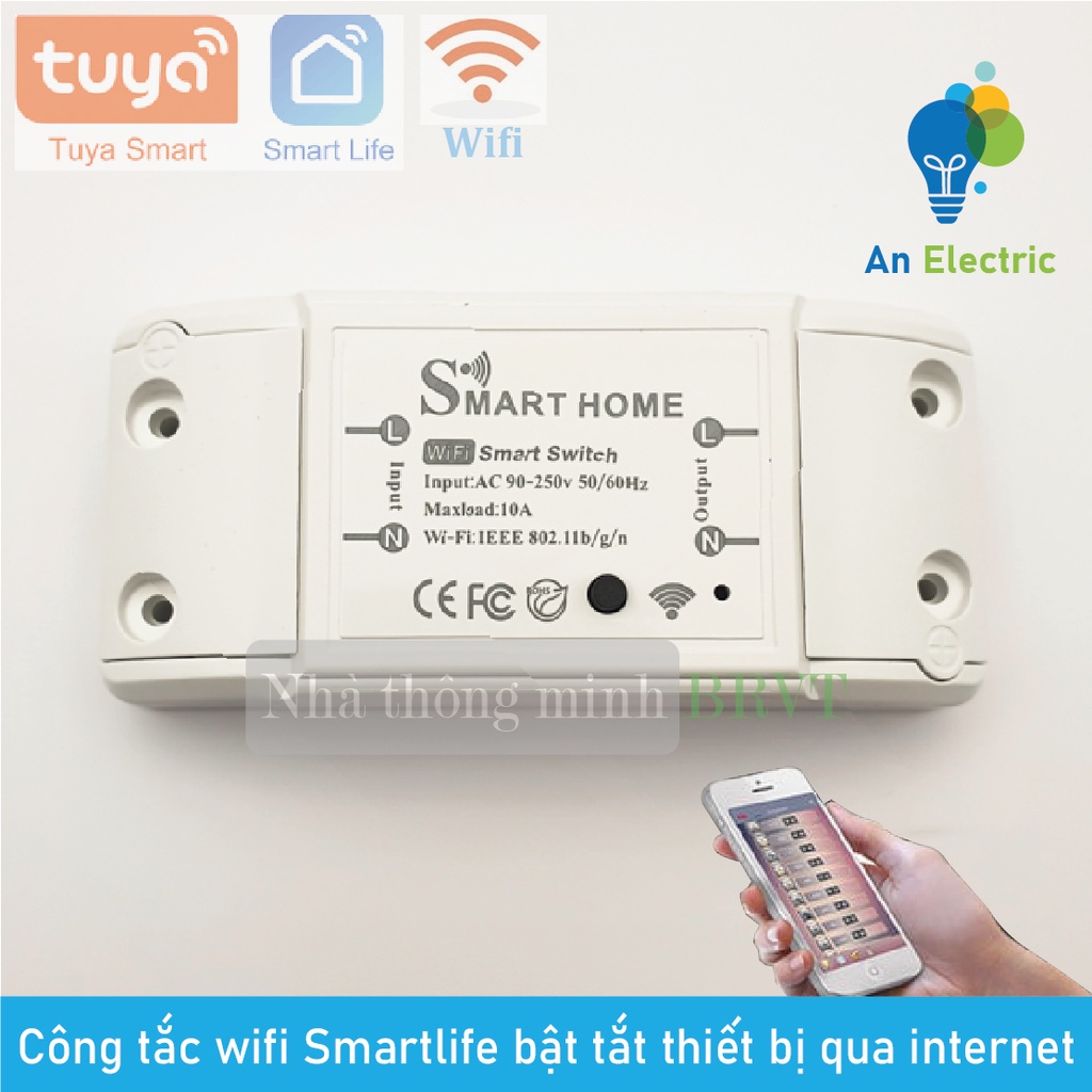 Công tắc wifi Smartlife điều khiển thiết bị điện từ xa qua internet cho smarthome