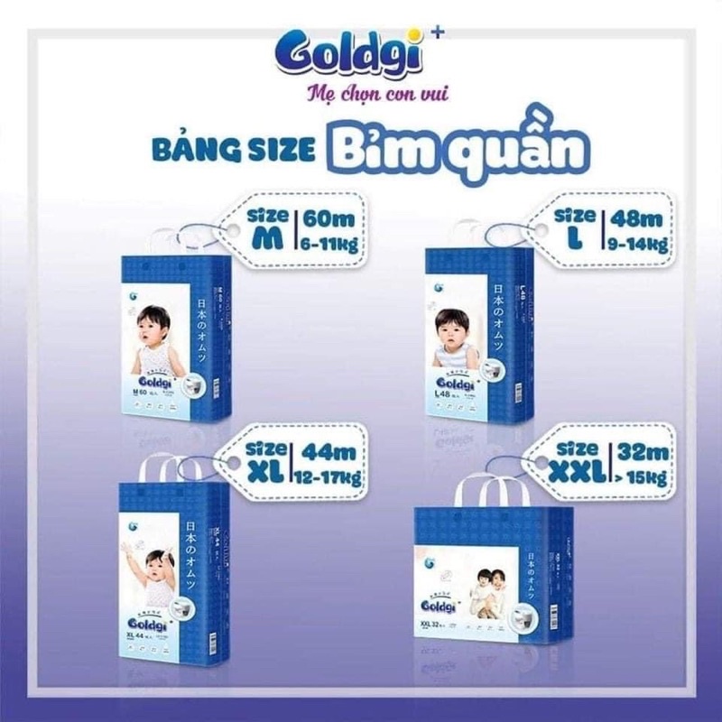 BỈM GOLDGI DÁN QUẦN BẢN NÂNG CẤP ĐỦ SIZE S84 L48