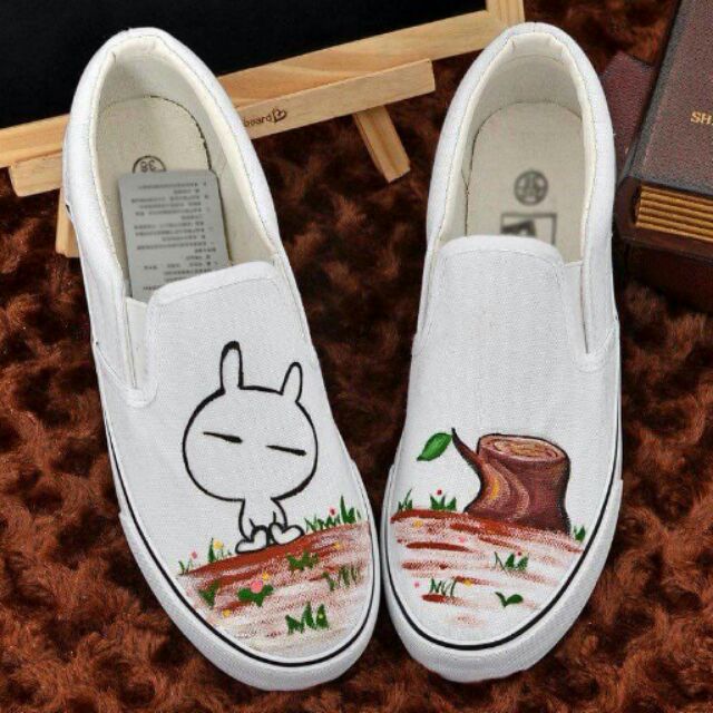 Giày vẽ tay đáng yêu ( các mẫu sắc trắng) | BigBuy360 - bigbuy360.vn