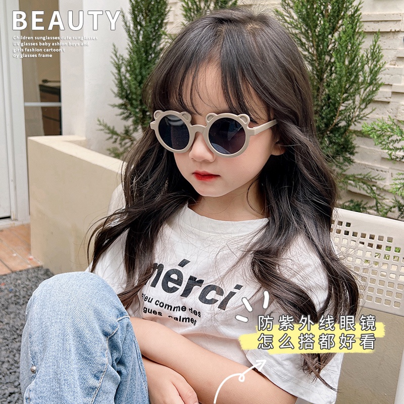 Kính Mát Gọng Hình Gấu Dễ Thương Cho Bé Gái