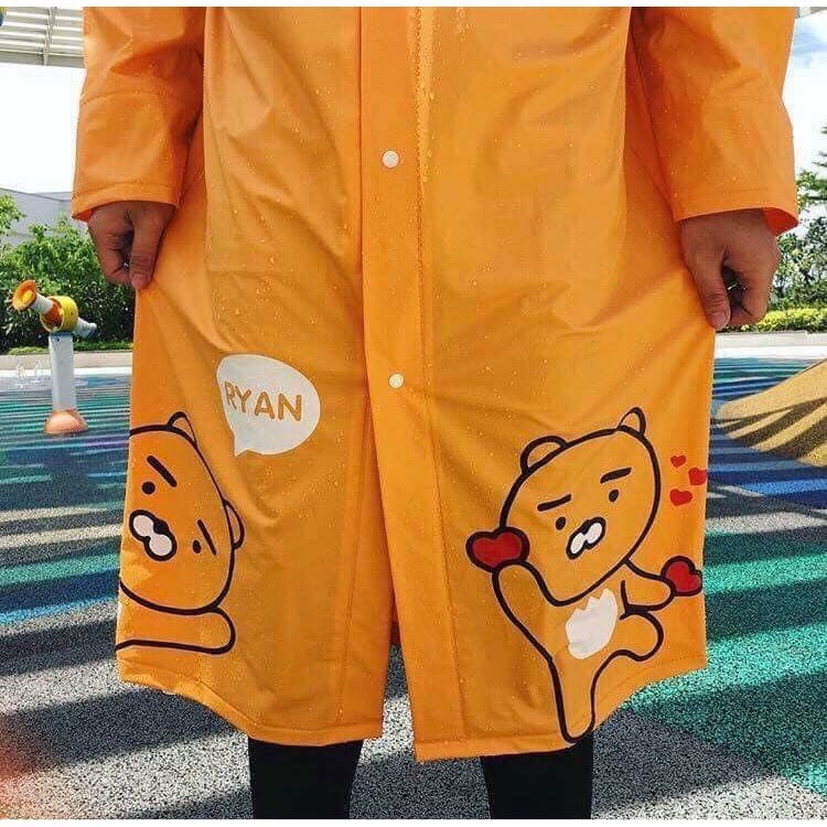 Áo khoác đi mưa Kakao talk Ryan dáng dài hoạt hình HOT