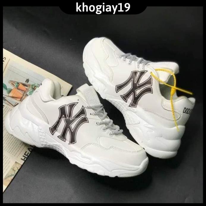 Giày MLB in NY độn đế tăng chiều cao nam nữ, Giày MLB LA bản cao cấp full box bill