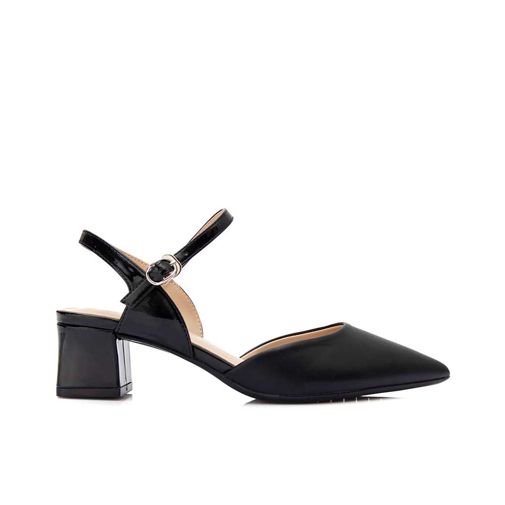 Giày cao gót Nữ 5cm Thời Trang JUNO mũi nhọn phối màu CG05075