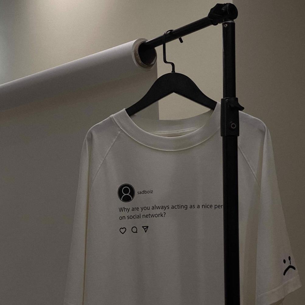 Áo thun SADBOIZ SADTAGRAM WHILE Chính Hãng , Tee Sad Boiz Instagram Real Nam Nữ fCat STORE UNISEX