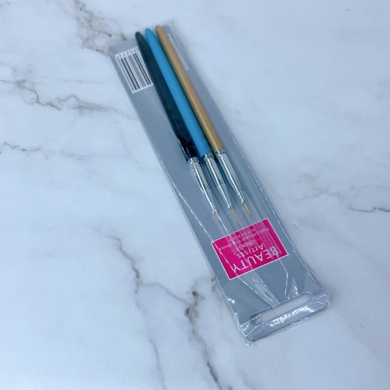 Bộ Cọ 3 Cây Vẽ Nét Làm Móng Beautynails 5mm 9mm 11mm