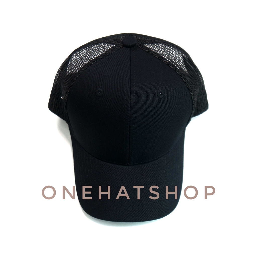 Nón Lưỡi Trai Trơn Đen Lưới - [Chất lượng Cao]-Vải loại 1- Baseball cap- Brand OneHatShop- Made in VietNam