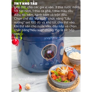 Nồi Áp Suất đa năng Snapbee Queen S45❤️Chính hãng BH 24 tháng❤️ 2 lòng nồi, tặng sách công thức