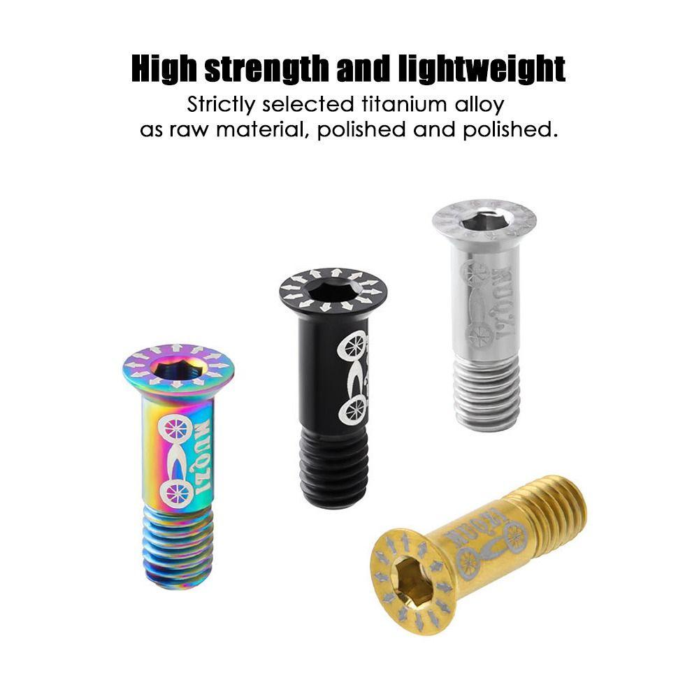 CACTU Bộ 2 Ốc Vít M5 Bằng Hợp Kim Titan Gắn Bánh Xe Đạp Leo Núi