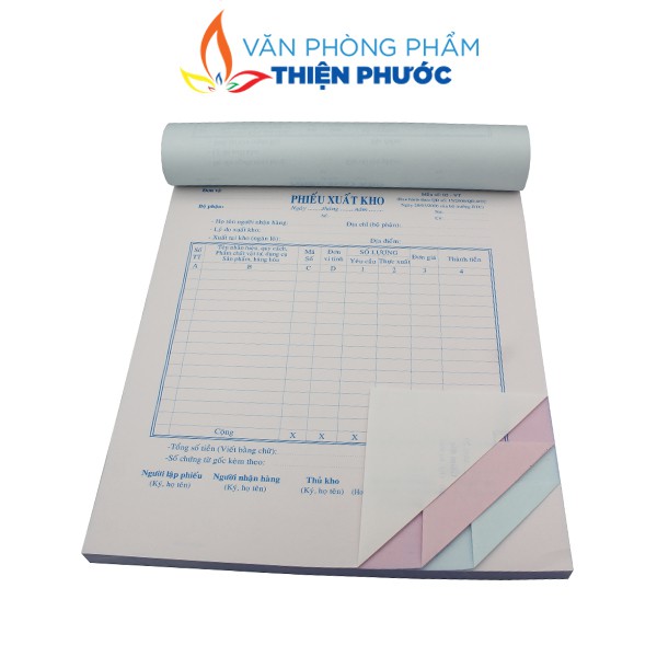 Phiếu xuất nhập kho A4 3 liên 25x20mm, Xấp 150 tờ THIỆN PHƯỚC