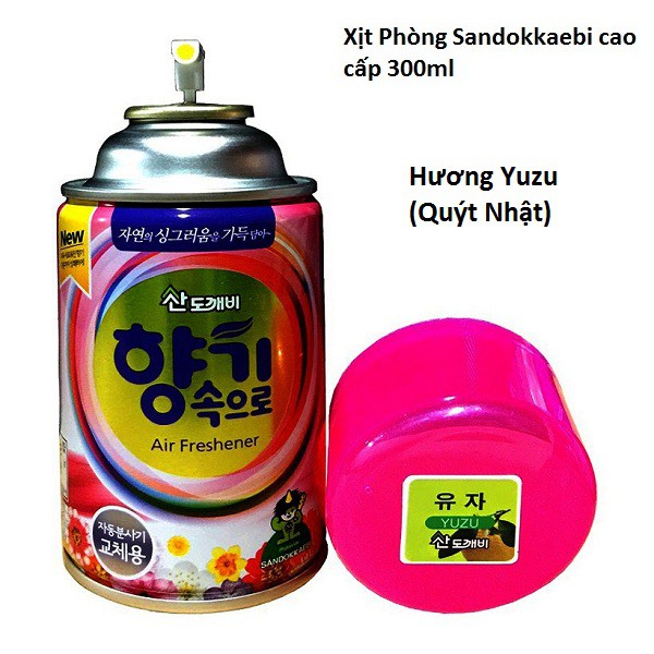 Thùng 27 chai xịt thơm phòng khử mùi Sandokkaebi Hàn Quốc 300ml