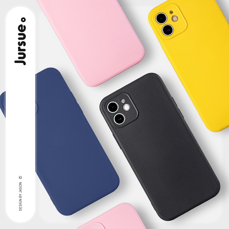 Ốp lưng JURSUE silicon mềm chống bẩn cho iPhone 13 12 11 Pro Max SE 2020 X XR XS ip 8 7 6 6S Plus Y321