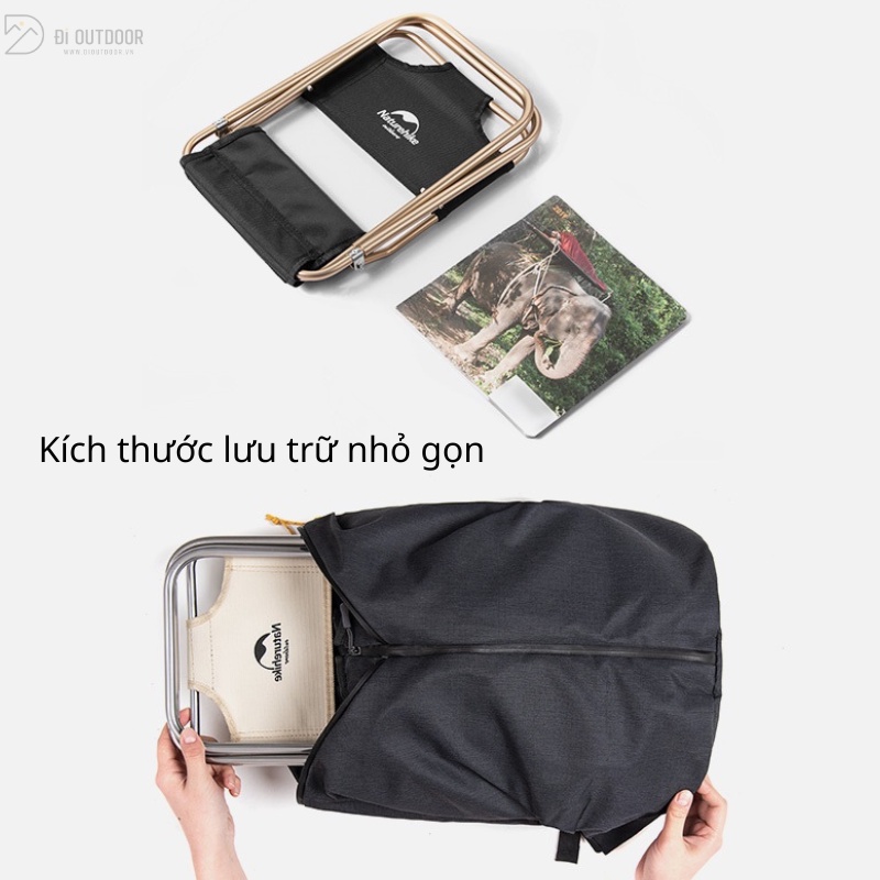 Ghế Xếp Tựa Lưng Mini  Dã Ngoại Naturehike NH18M001-Z
