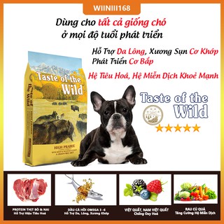 Thức Ăn Cho Chó Bull Pháp Taste Of The Wild Bao 500g - High Praire Bò Rừng & Nai Nướng, Trái Cây, Rau Củ