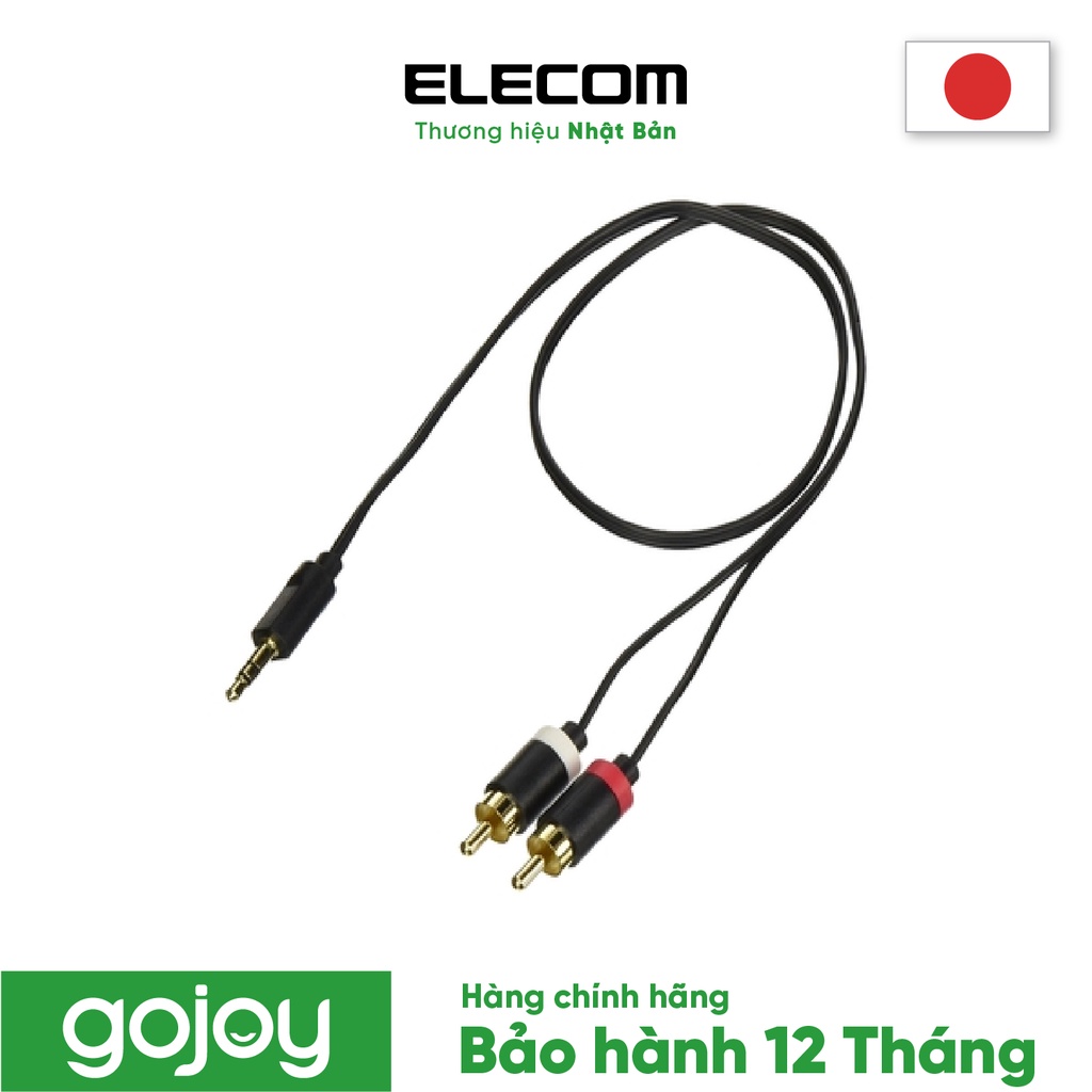 [Mã ELHACE giảm 4% đơn 300K] Cáp AV 3.5φ-2xRCA 0.5M ELECOM DH-MWRN05